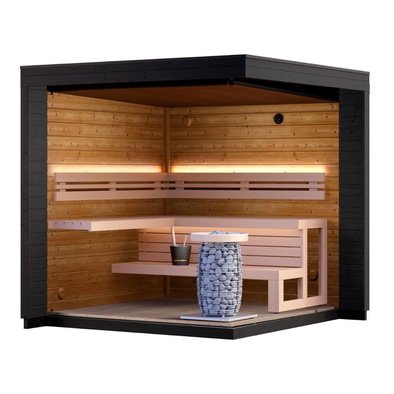 Saunasell Patio S 4 Person Outdoor Sauna - Heracles Wellness