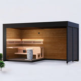 Saunasell Patio S Plus 4 Person Outdoor Sauna - Heracles Wellness