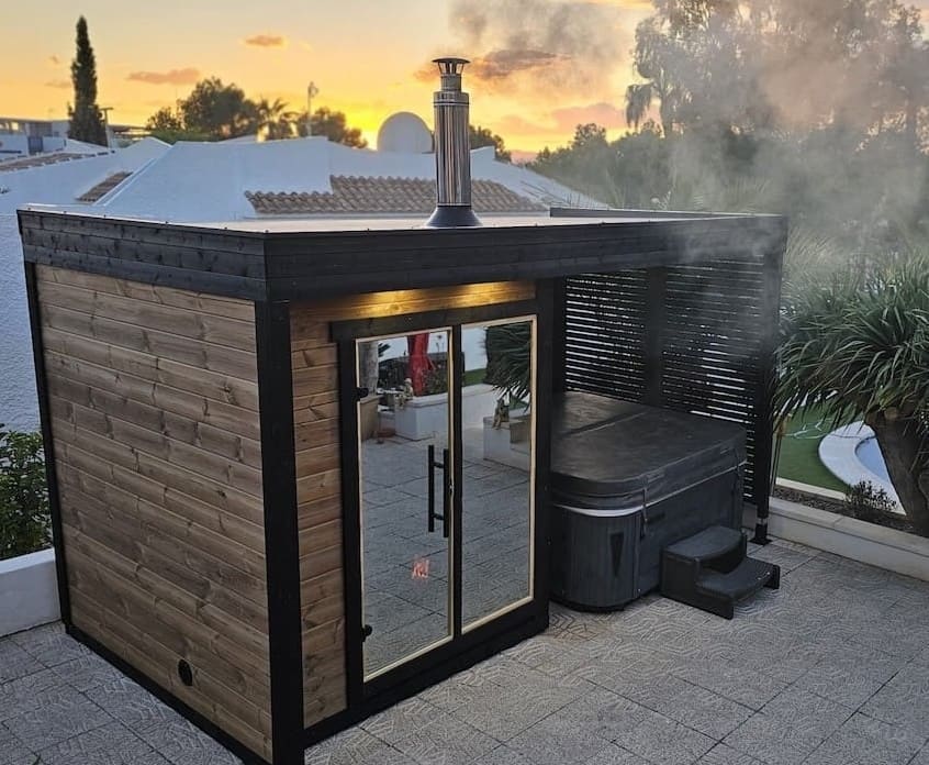 Saunasell Patio S Plus 4 Person Outdoor Sauna - Heracles Wellness