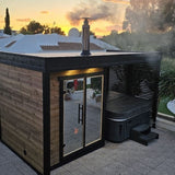 Saunasell Patio S Plus 4 Person Outdoor Sauna - Heracles Wellness