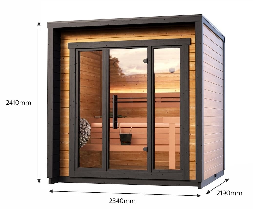 Saunasell Patio XS 4 Person Outdoor Sauna - Heracles Wellness