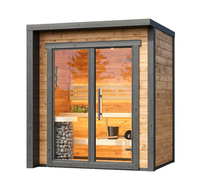 Saunasell Patio XXS 3 Person Outdoor Sauna - Heracles Wellness