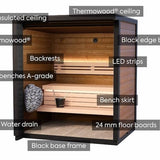 Saunasell Patio XXS 3 Person Outdoor Sauna - Heracles Wellness