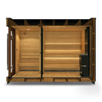 Saunum AirCube Double Outdoor Sauna 5 Seater with Changing Room - Heracles Wellness