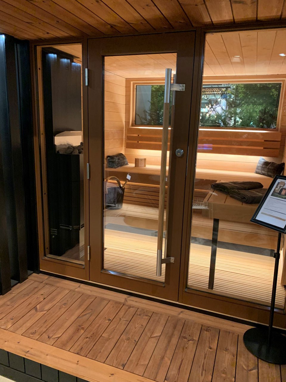 Saunum AirCube Terrace Outdoor Sauna 4 Seater - Heracles Wellness