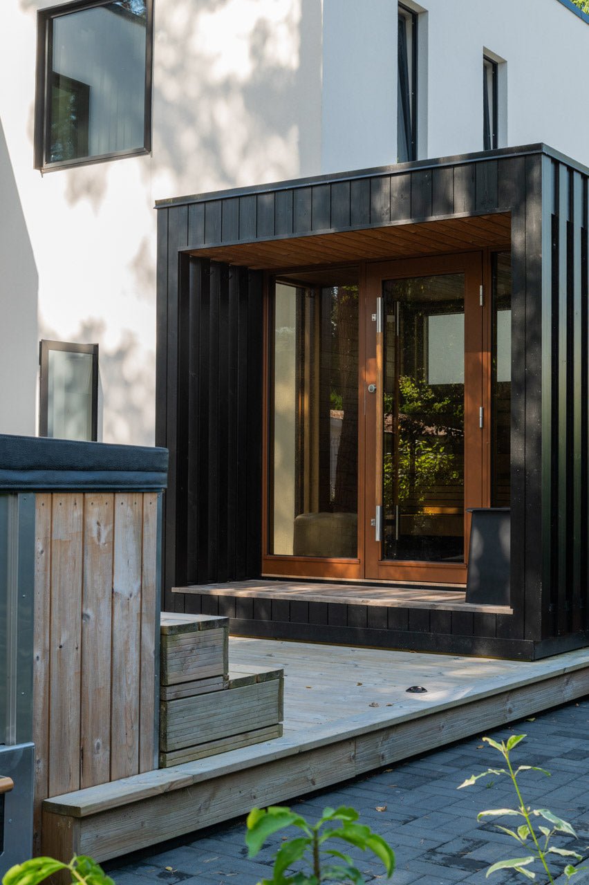 Saunum AirCube Terrace Outdoor Sauna 4 Seater - Heracles Wellness