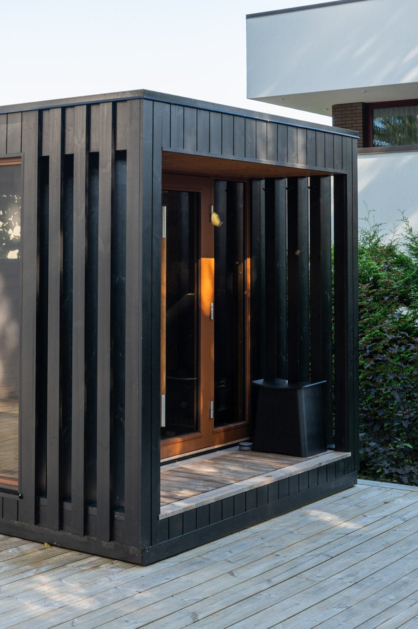 Saunum AirCube Terrace Outdoor Sauna 4 Seater - Heracles Wellness