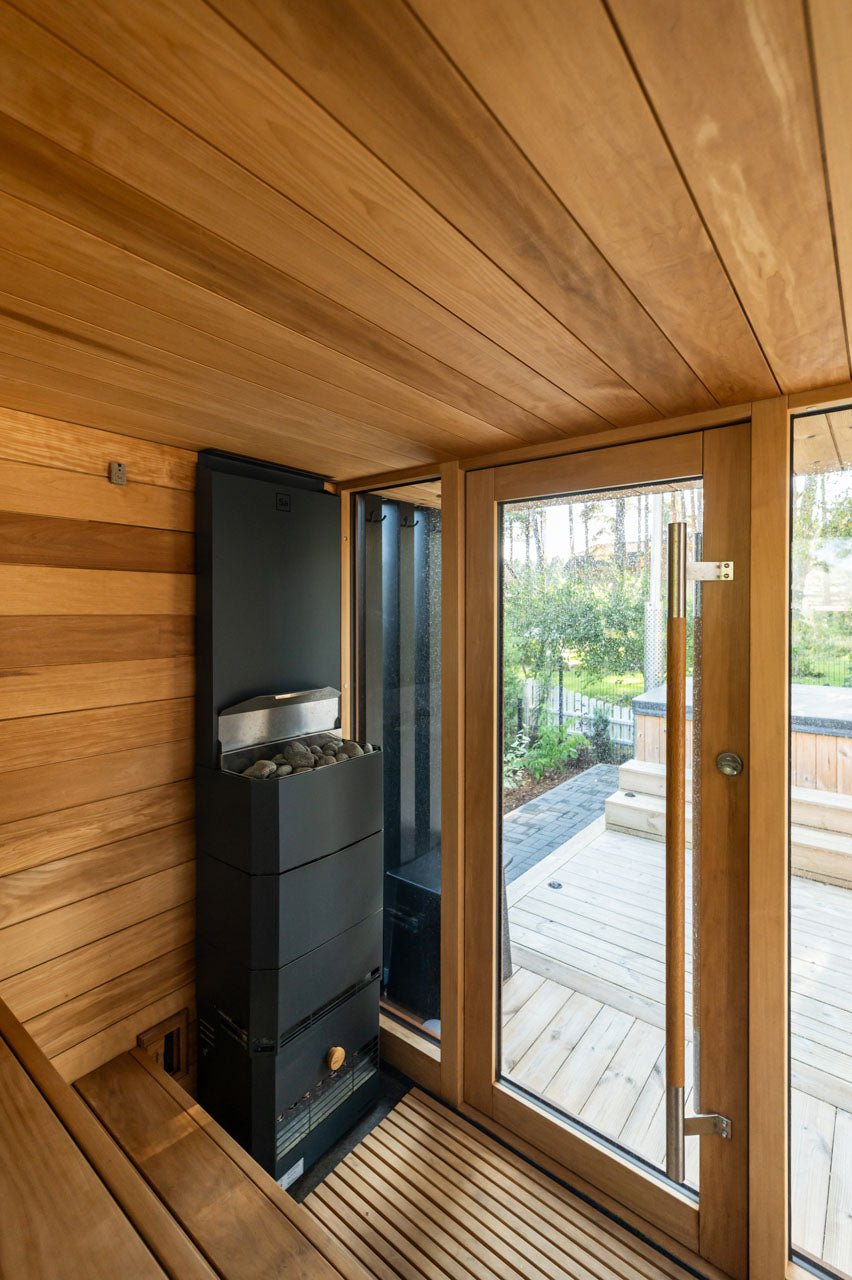 Saunum AirCube Terrace Outdoor Sauna 4 Seater - Heracles Wellness