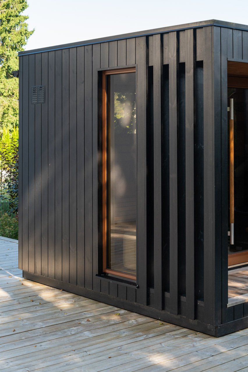 Saunum AirCube Terrace Outdoor Sauna 4 Seater - Heracles Wellness