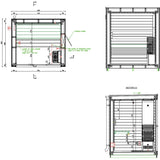 Saunum Classic Mini Outdoor Sauna 3 Seater - Heracles Wellness