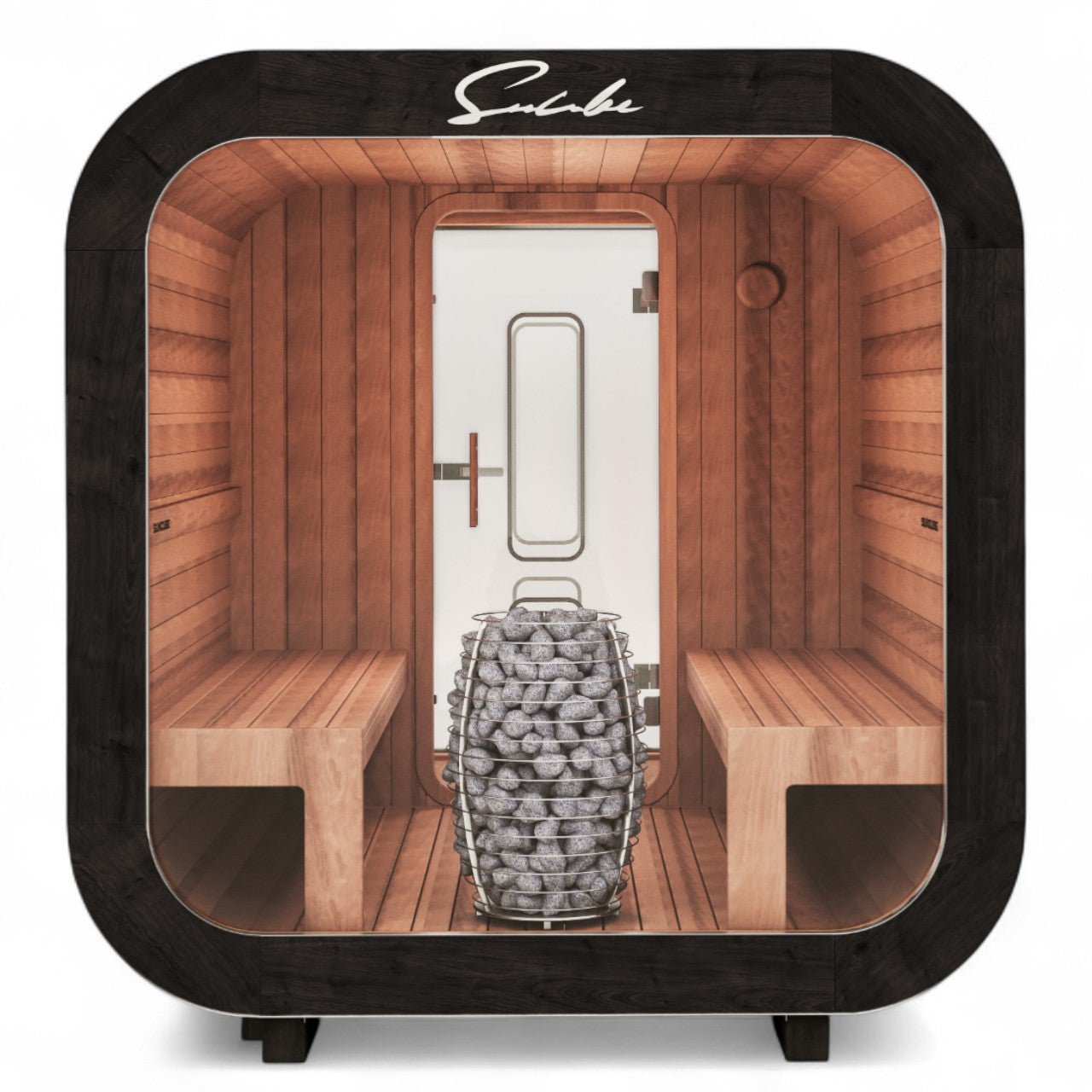 SunCube L 4 - 6 Person Outdoor Sauna with Changing Room - Heracles Wellness
