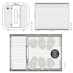 SunCube L 4 - 6 Person Outdoor Sauna with Changing Room - Heracles Wellness