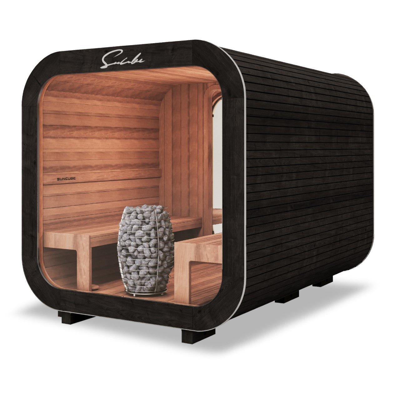 SunCube L 4 - 6 Person Outdoor Sauna with Changing Room - Heracles Wellness