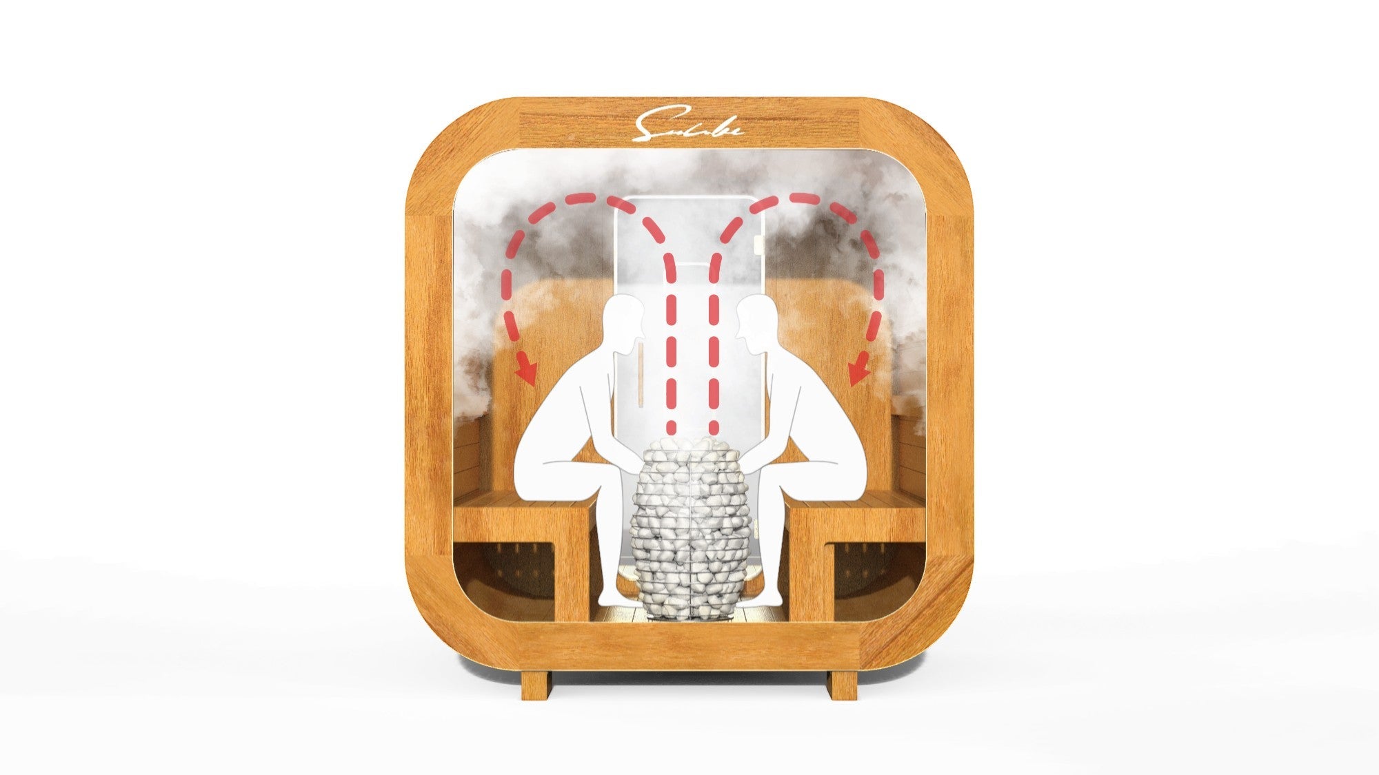 SunCube L 4 - 6 Person Outdoor Sauna with Changing Room - Heracles Wellness