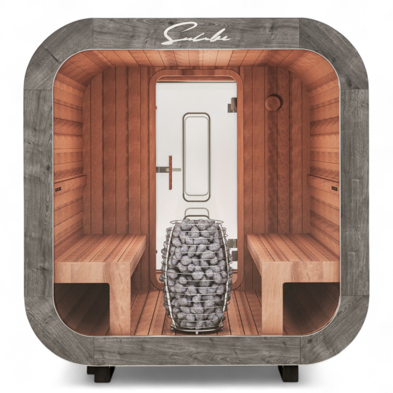 SunCube L 4 - 6 Person Outdoor Sauna with Changing Room - Heracles Wellness