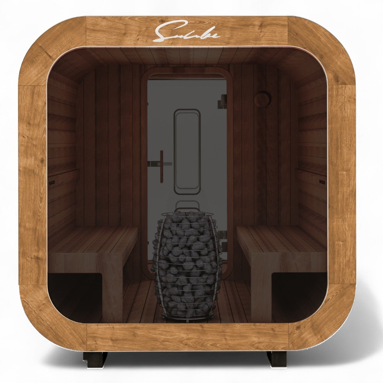 SunCube L 4 - 6 Person Outdoor Sauna with Changing Room - Heracles Wellness