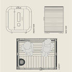 Suncube S 2 Person Outdoor Sauna - Heracles Wellness