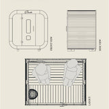 Suncube S 2 Person Outdoor Sauna - Heracles Wellness