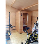Health Mate 2 Person Standard Infrared Home Sauna in gym