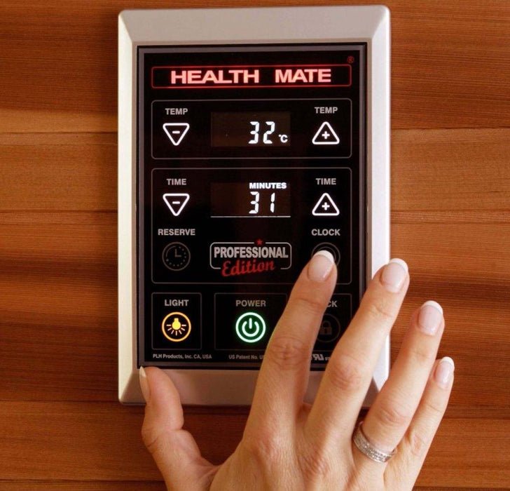 Health Mate Classic 2-3 Person Infrared Sauna control panel