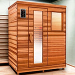 Health Mate Classic 3 Person Infrared Sauna in gym