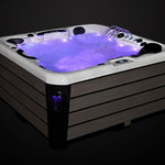 Platinum Spas Rhodes 5 Person Hot Tub Filled with fountain