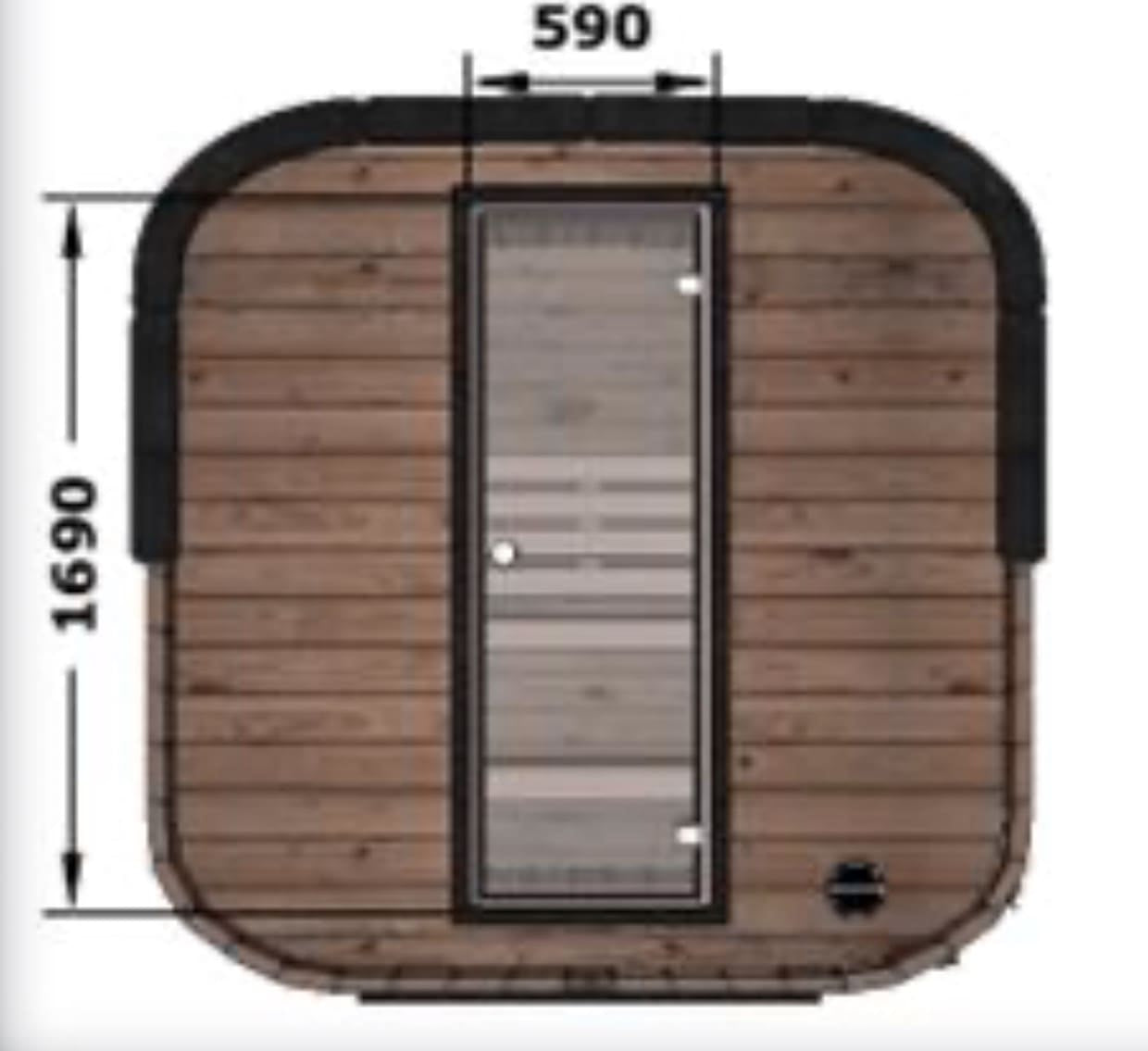 Thermowood Front Wall (+£0) - Heracles Wellness