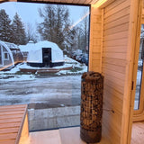 Viking Industrier Luna Outdoor Sauna With Changing Room inside
