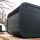 Viking Industrier Luna Outdoor Sauna With Changing Room rear view