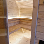 Viking Industrier Luna Outdoor Sauna With Changing Room inside sauna