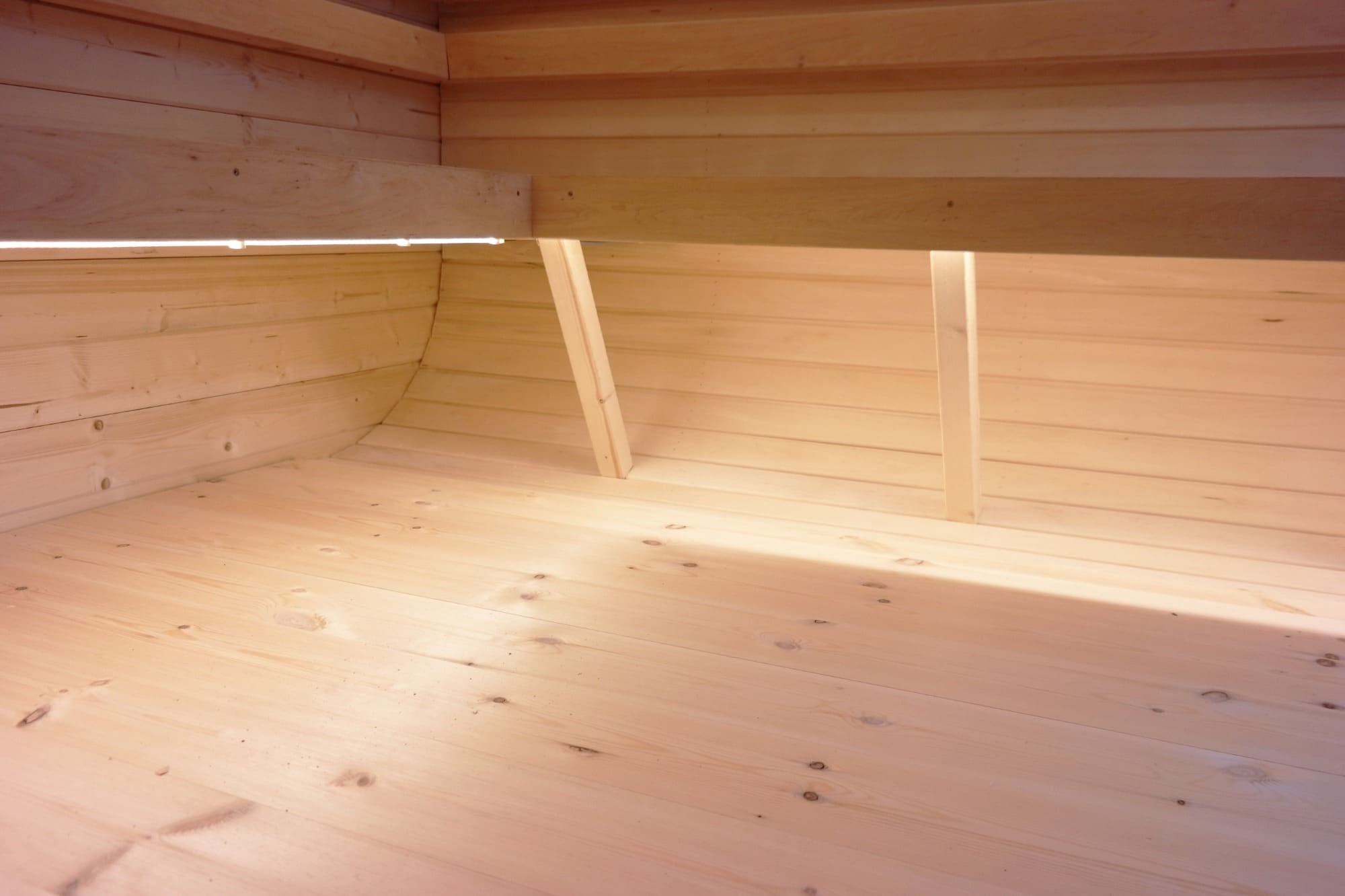 Viking Industrier Luna Outdoor Sauna With Changing Room floor
